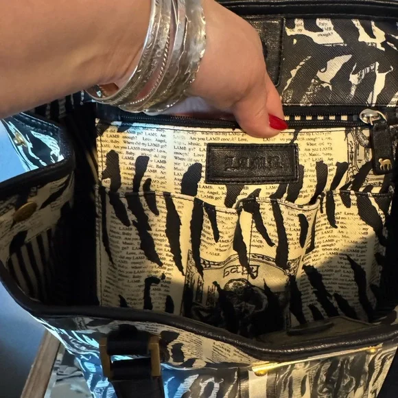 L.A.M.B. Monochrome Zebra Print Tote - Picture 9 of 9